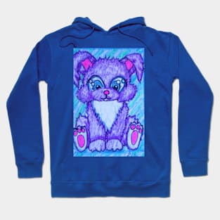 Fuzzy Cute Purple Bunny Hoodie